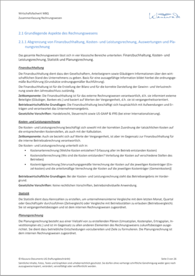 Zusammenfassungen-WFW-Rechnungswesen
