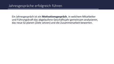Jahresgespräche erfolgreich führen