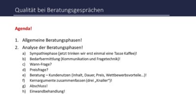 Qualität bei Beratungsgesprächen