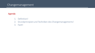 Changemanagement