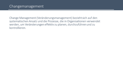 Changemanagement