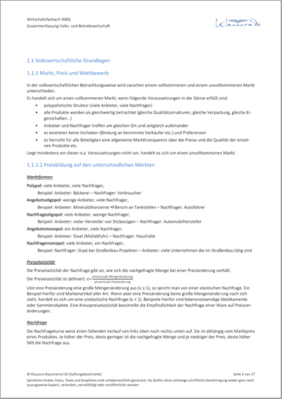 Zusammenfassungen-WFW-VWL/BWL