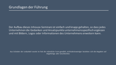 Grundlagen der Führung