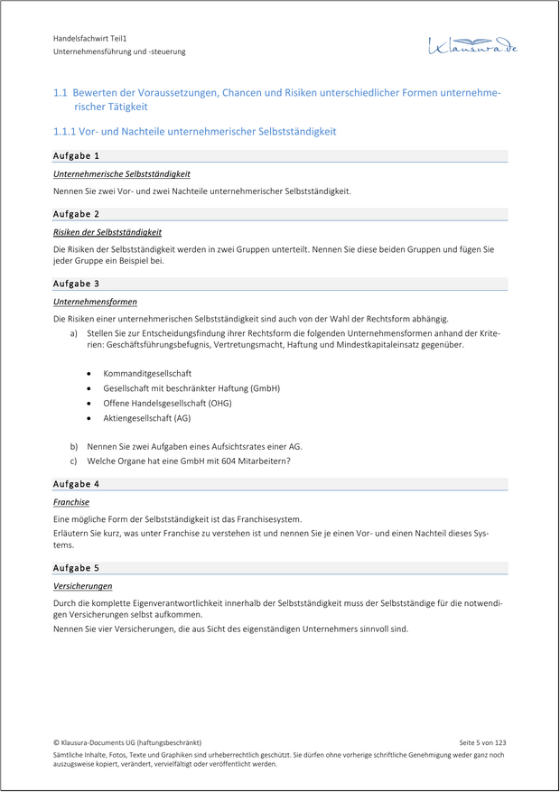 Aufgaben-HFW-Unternehmensführung -steuerung