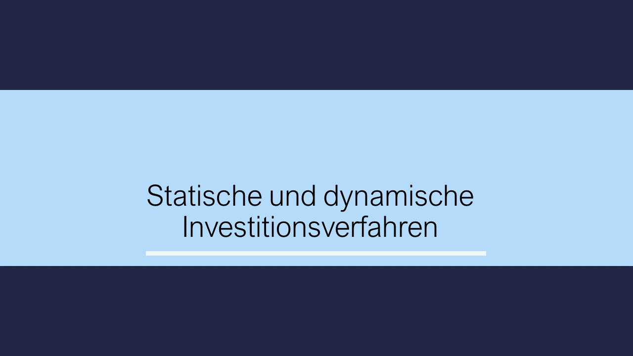 Dozenten-Ausgewählte Themen-Investitonsverfahren