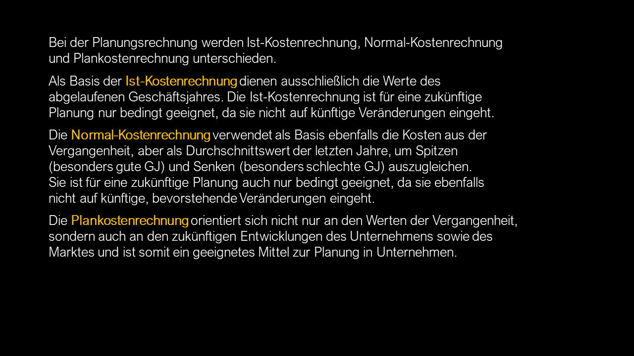 Dozenten-Ausgewählte Themen-Plankostenrechnung