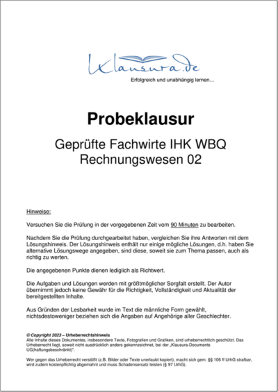 Probeklausuren-IFW-ReWe 2