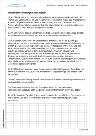 Probeklausuren-HFW-HM BL AH