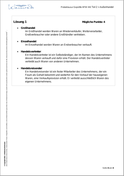 Probeklausuren-HFW-HM BL AH