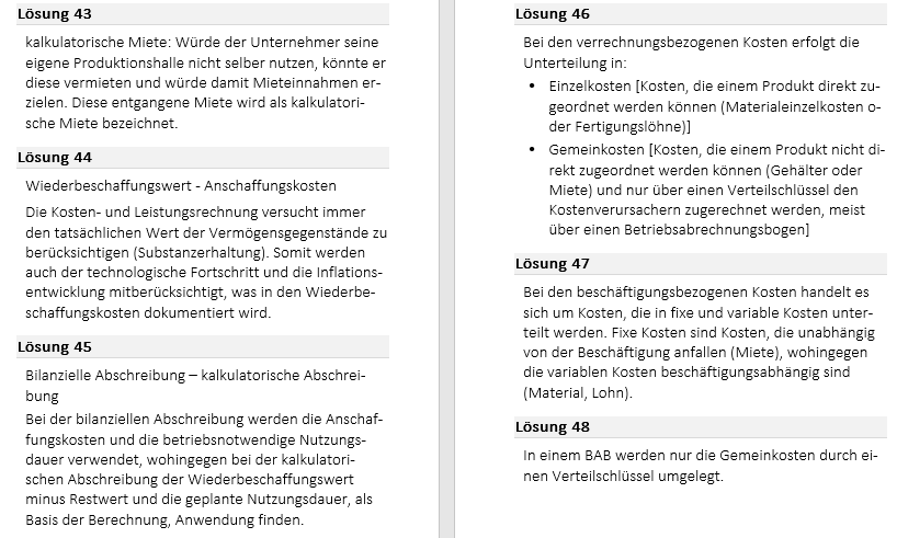 Fachwirt kompakt Mündliche Ergänzungsprüfung Rechnungswesen
