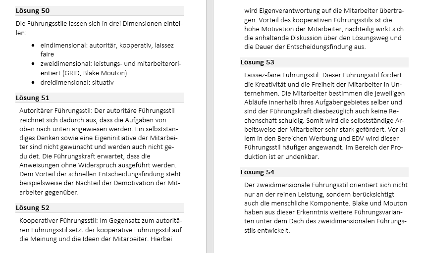 Fachwirt kompakt Mündliche Ergänzungsprüfung Unternehmensführung