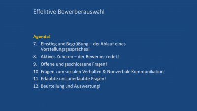 Effektive Bewerberauswahl