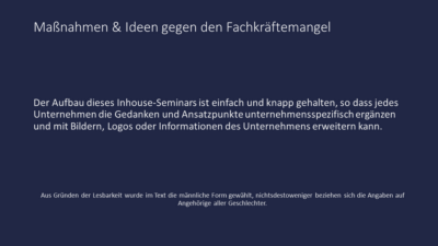 Maßnahmen und Ideen gegen Fachkräftemangel
