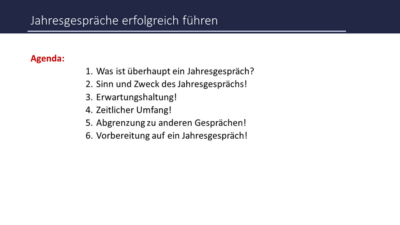 Jahresgespräche erfolgreich führen