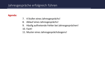 Jahresgespräche erfolgreich führen