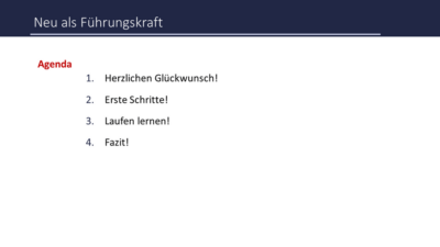 Neu als Führungskraft
