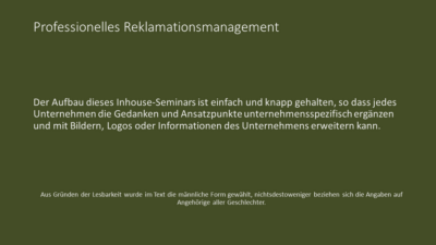 Professionelles Reklamationsmanagement