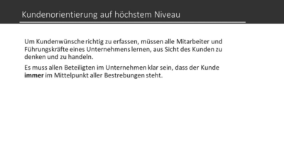 Kundenorientierung auf höchstem Niveau