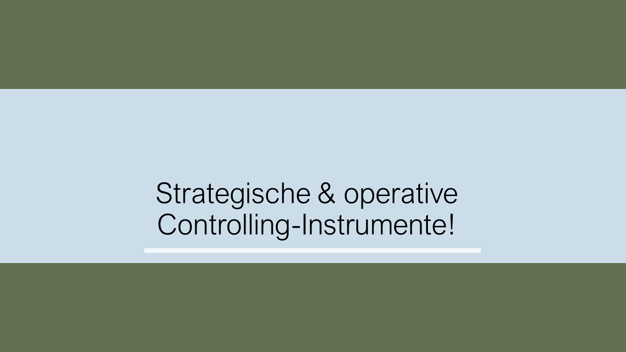 Dozenten-Ausgewählte Themen-Controllinginstrumente