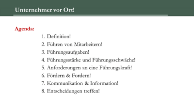Unternehmer vor Ort