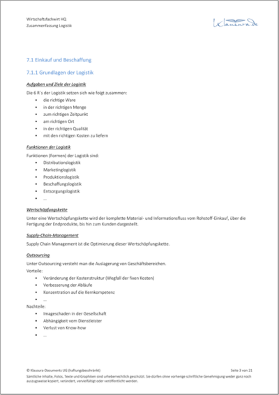 Zusammenfassungen-WFW-Logistik