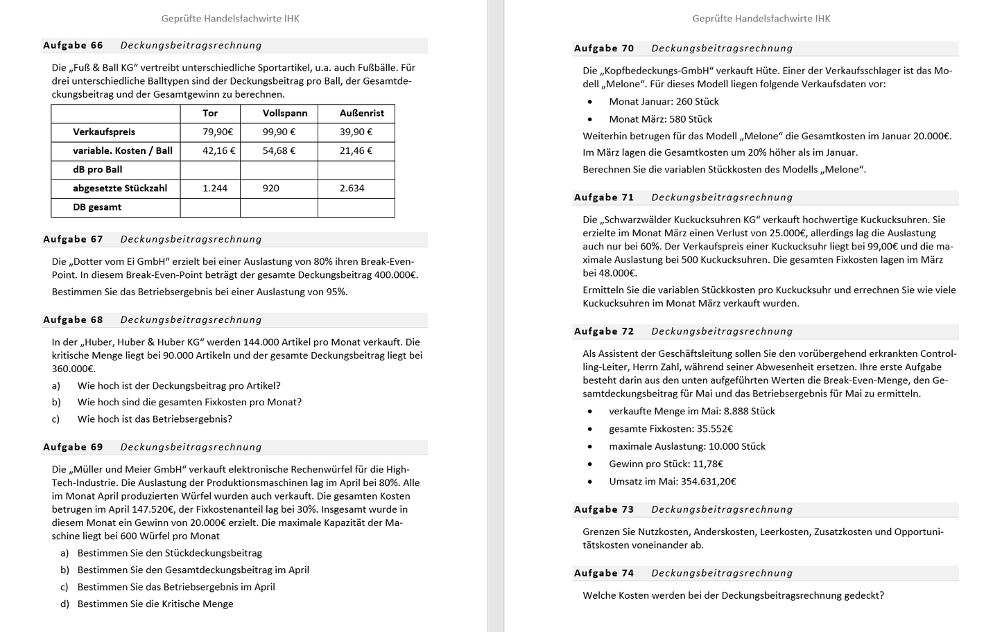 Handelsfachwirt kompakt Zusammenfassungen aller Fächer, inklusive 655 Aufgaben