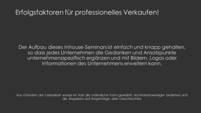 Erfolgsfaktoren für professionelles Verkaufen