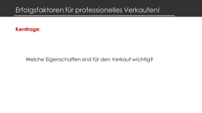 Erfolgsfaktoren für professionelles Verkaufen