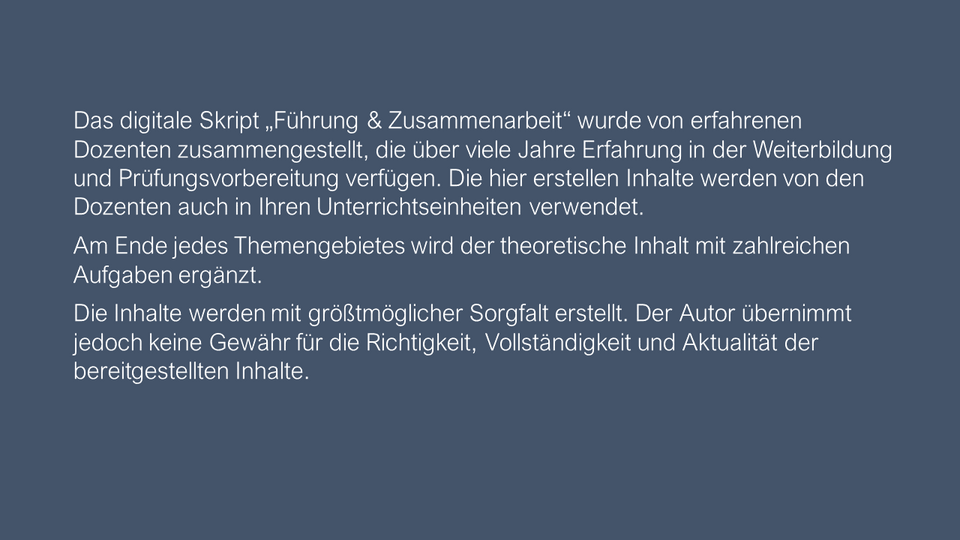 Dozenten-Präsentationen-WFW-Führung & Zusammenarbeit