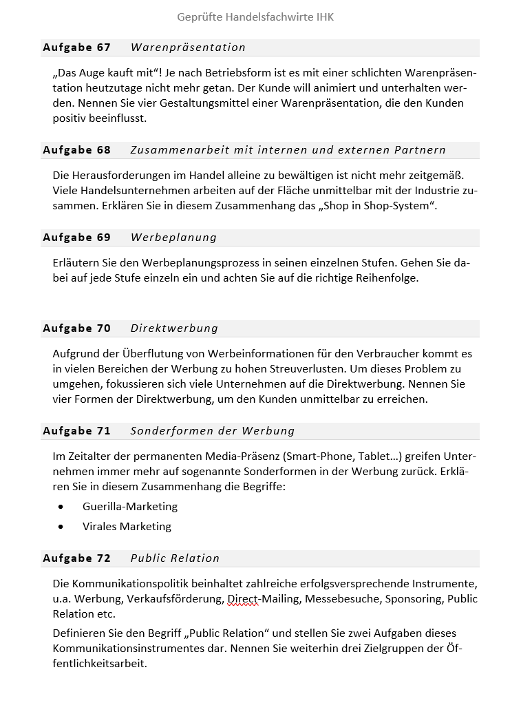 Handelsfachwirt kompakt Zusammenfassungen aller Fächer, inklusive 655 Aufgaben
