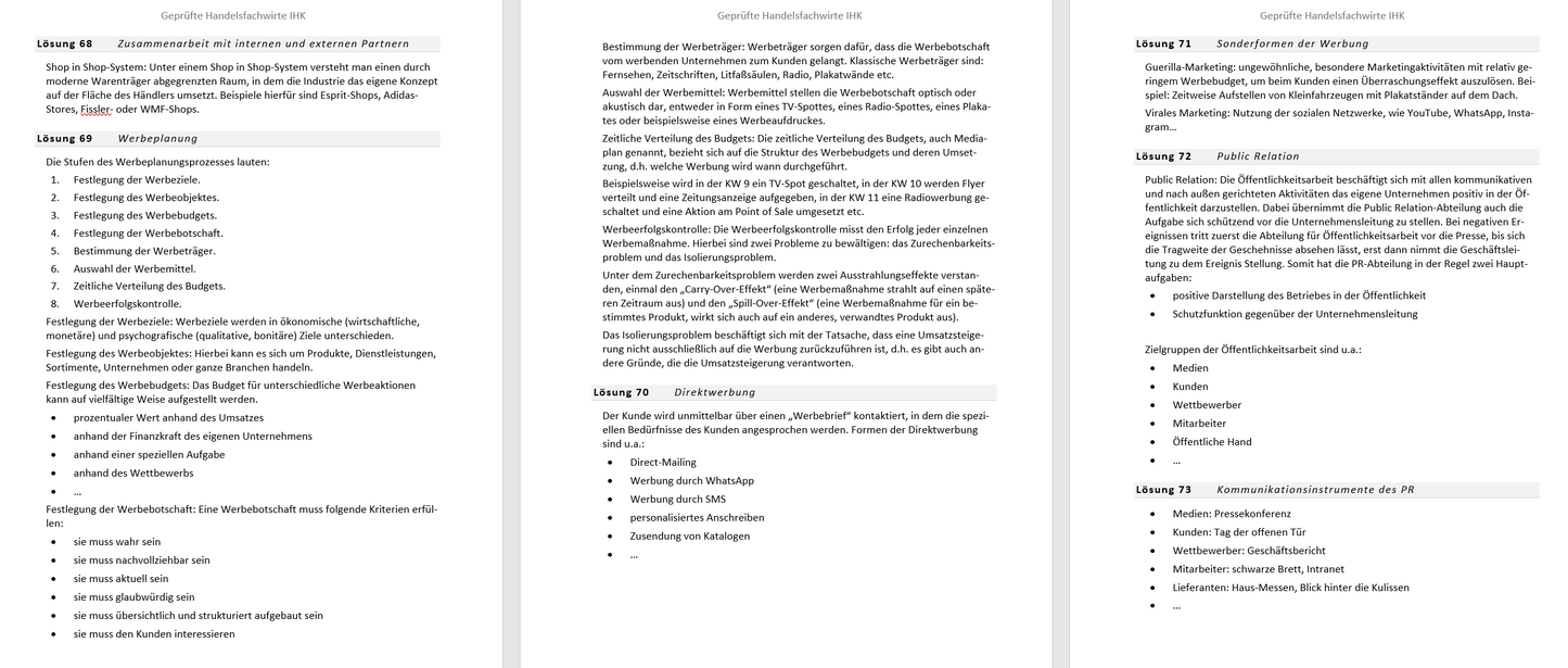 Handelsfachwirt kompakt Zusammenfassungen aller Fächer, inklusive 655 Aufgaben