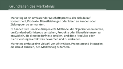 Grundlagen des Marketings