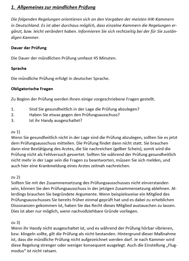 Betriebswirt kompakt  Vorbereitung auf die mündliche Prüfung Betriebswirte IHK