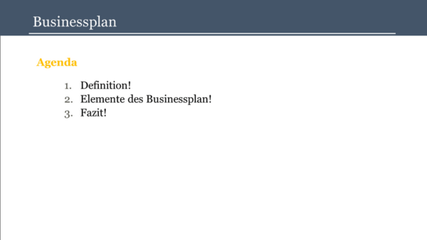 Seminar Businessplan