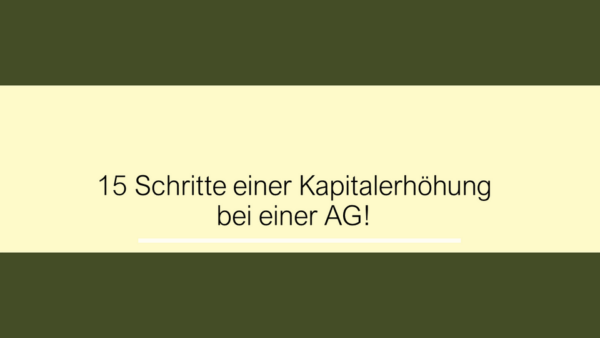 Kapitalerhöhung